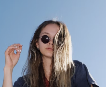 Woman wearing sunglasses portrait